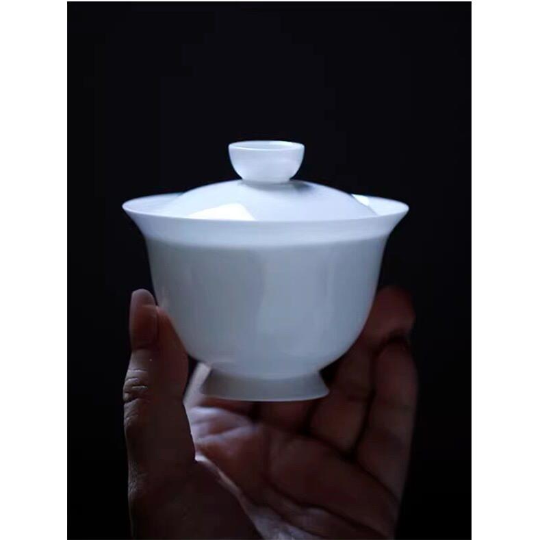 五竹优居b|知远b|潮州骨瓷高足盖碗瘦身单琮功夫茶盖二菜茶具