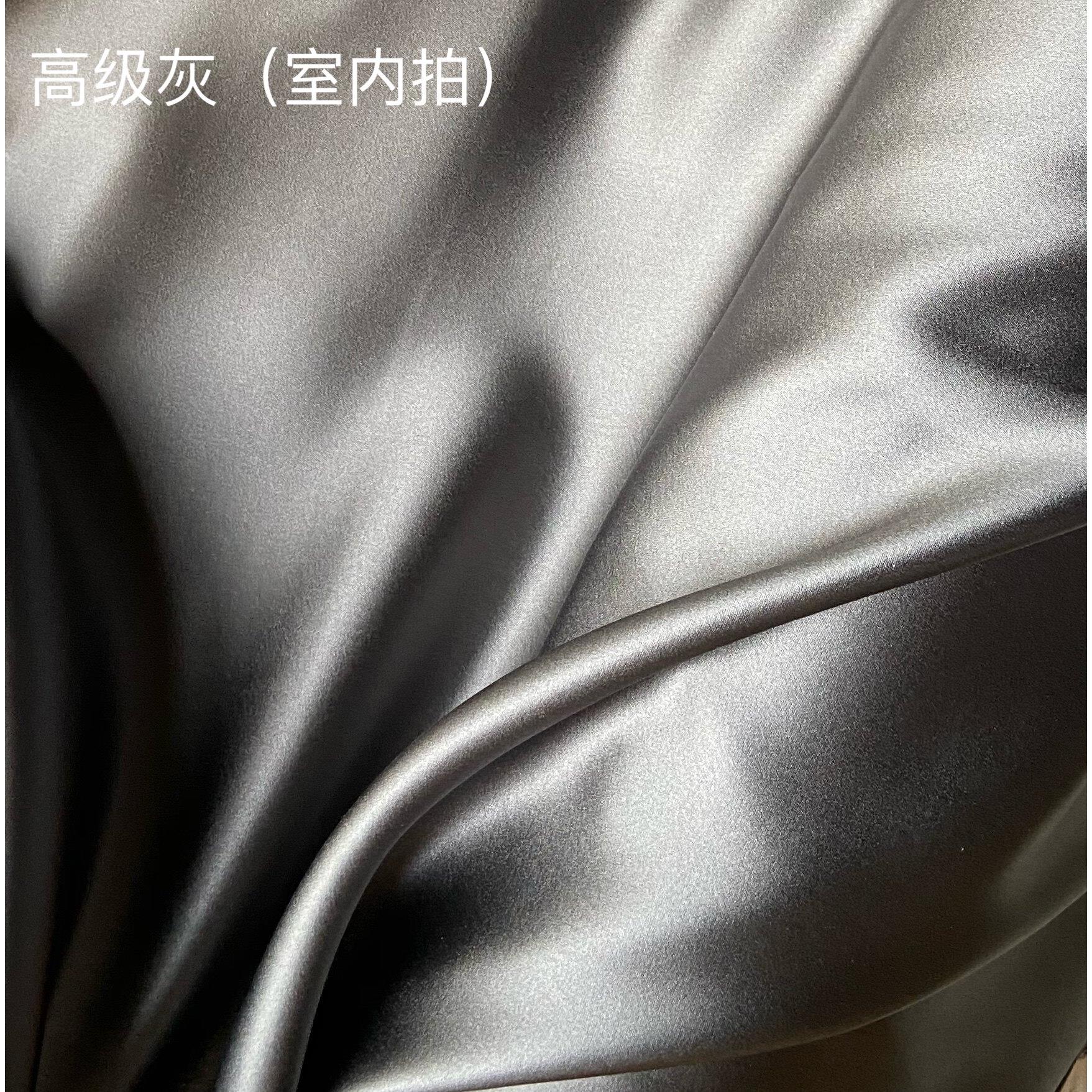 特价桑蚕丝真丝素绉缎面料 弹力素绉绸缎整卷布料 可散剪零售