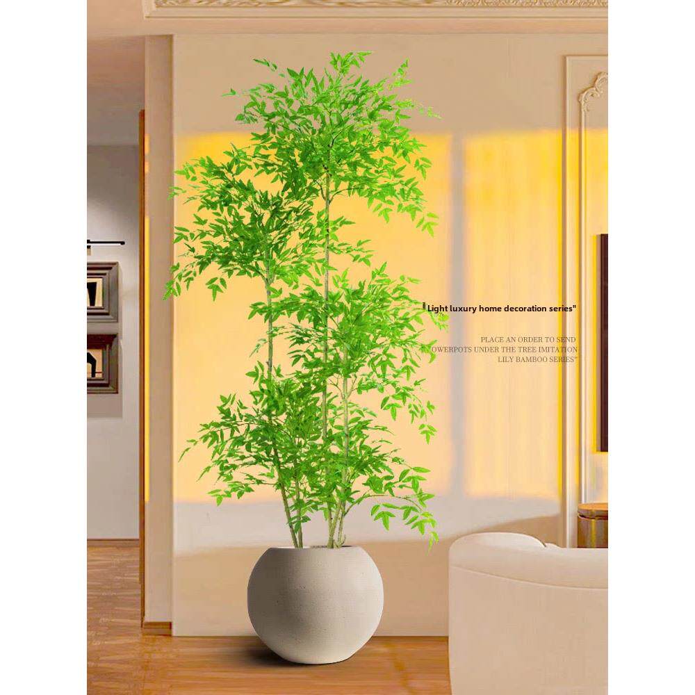 模拟绿色植物南迪纳竹子落地盆栽客厅沙发边家居装饰盆景假树彷生