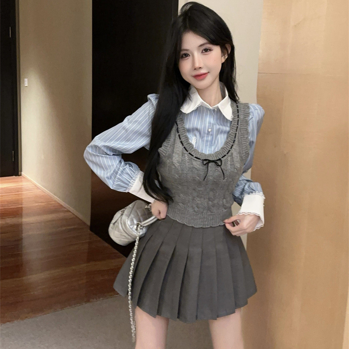 韩系学院风jk制服套装秋