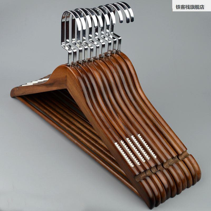 衣架实复木古木质挂衣架防滑家用衣撑服生装店痕无学晾宿舍衣架子