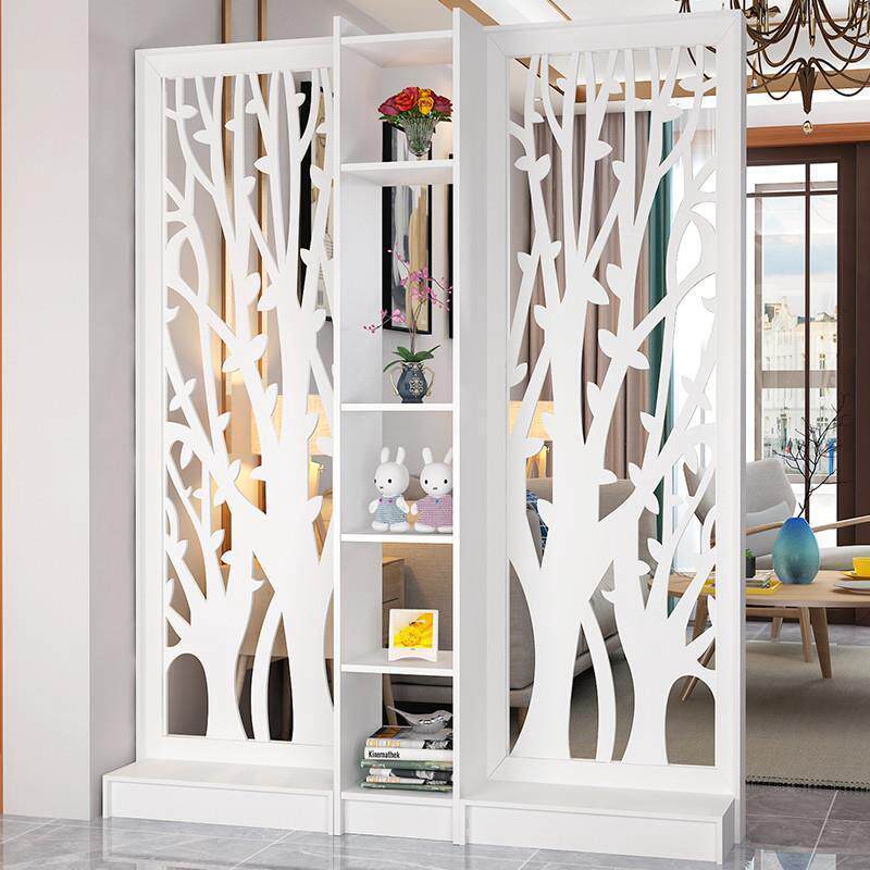 现代屏风隔断进门客厅玄关镂空雕简约装饰时尚柜墙遮挡花花架卧室