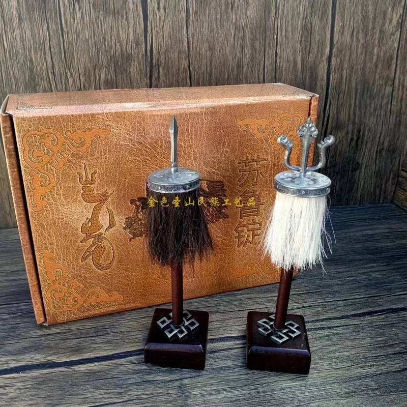 蒙古苏鲁锭装饰摆件小号苏力德成吉思汗战旗特色树脂装饰品工艺品