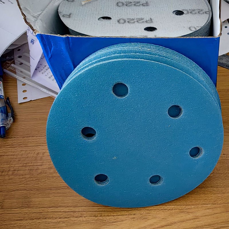 鹿牌SA331植绒砂纸片DEERFOS沙纸片5寸6寸6孔砂碟150MM打磨抛光片