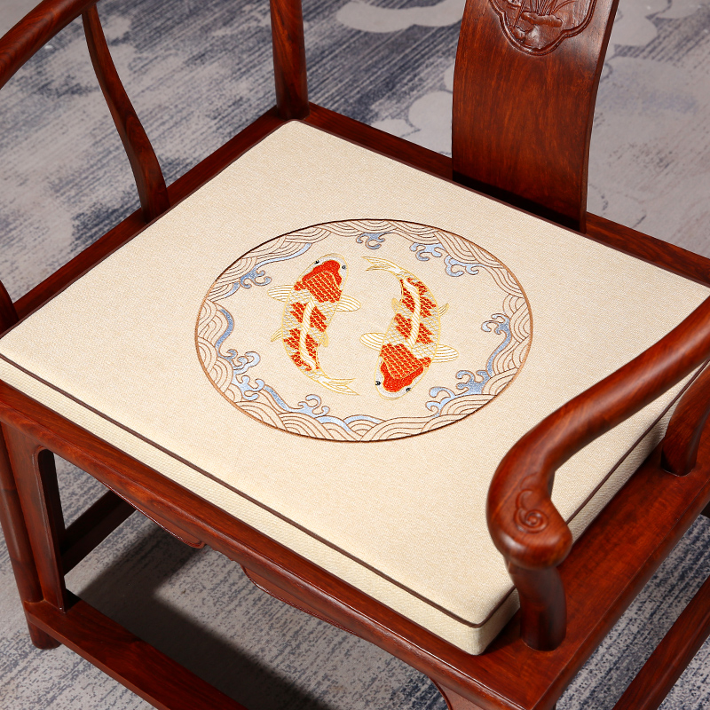 中式座椅垫红木椅子坐垫实木沙发太师椅圈椅官帽茶椅座垫乳胶家用