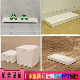 长方形梯形烤漆地台网底座发光墩子红婚纱直播定制展示台酒吧模特