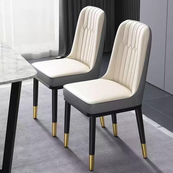 意式家用轻奢餐椅休闲椅简约靠背凳子化妆美甲书桌椅酒店椅铁艺椅