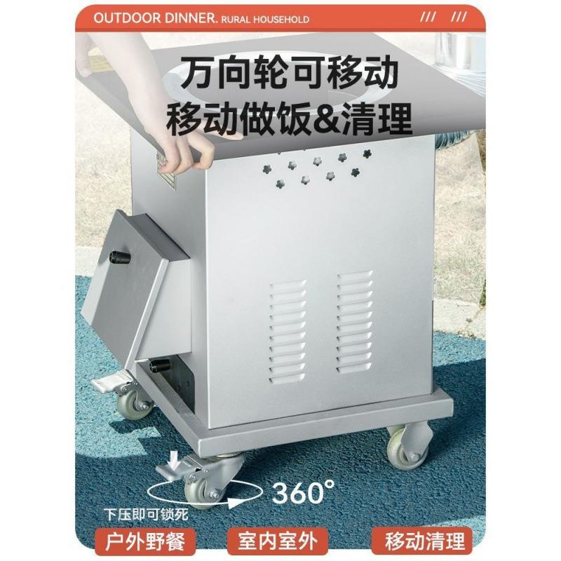 农用柴火灶室JGE内外无烟小灶台加厚火气化炉家节能柴炉户外柴火