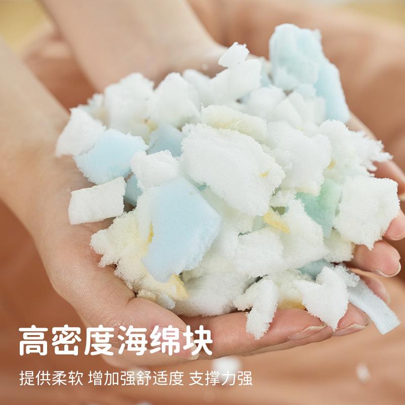 碎海绵奶油双人懒榻人沙发豆袋可台睡可躺拆洗室阳榻ASH米布卧艺