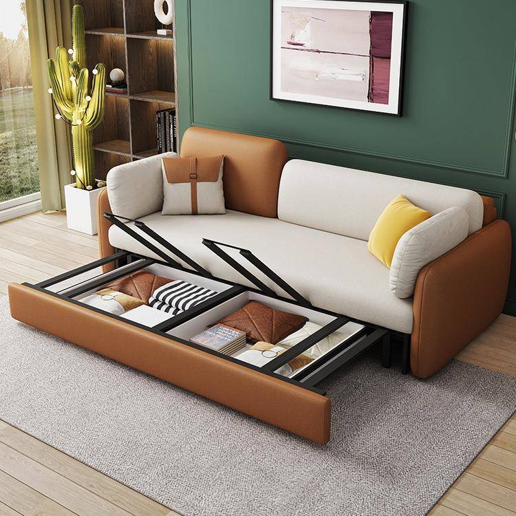 技布沙厅HDW发两用可折叠床储物客小户型科双人懒人多功能拆洗