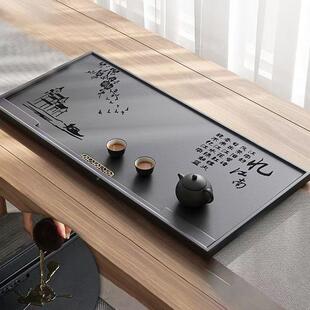 茶桌石盘嵌入式茶盘面板无品牌/茶台板内嵌大盘理石托接盘石漏水