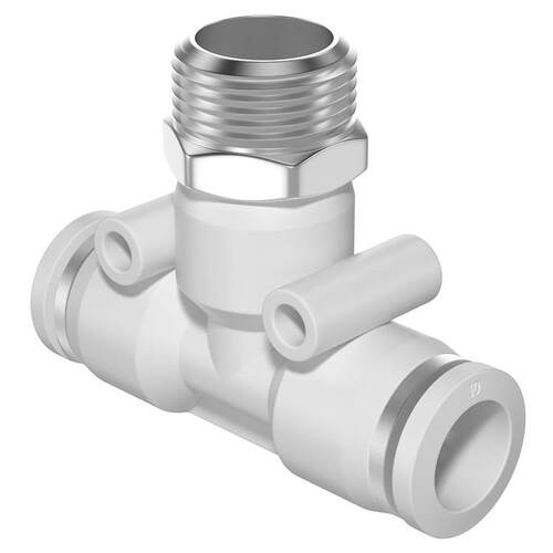 通TP-M日气动气管快插T型接头PBT401/6-02三螺朝纹外丝快插10无品