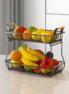 房Z秶架ltao10113厨水果蔬菜子餐桌收纳纳架铁艺桌面置物架收筐杂