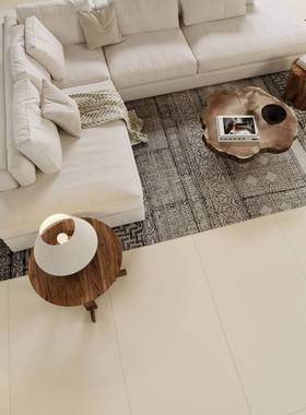 广东制造全瓷超细干粒仿古砖RRW地大板奶油砖色大深灰色别墅户型