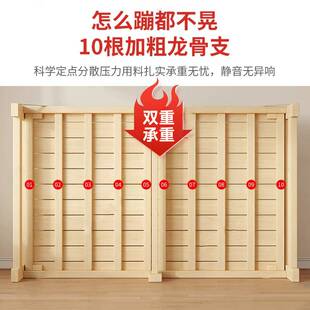 床折叠午休床单人床1米5成人简易家用实木硬板床双人出租1米2小床