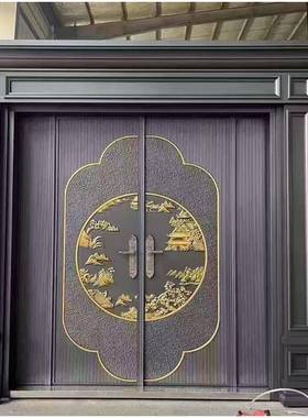 房锌合金别墅门卡门农KCI村自进户大门甲防盗入户门双开建精雕铸