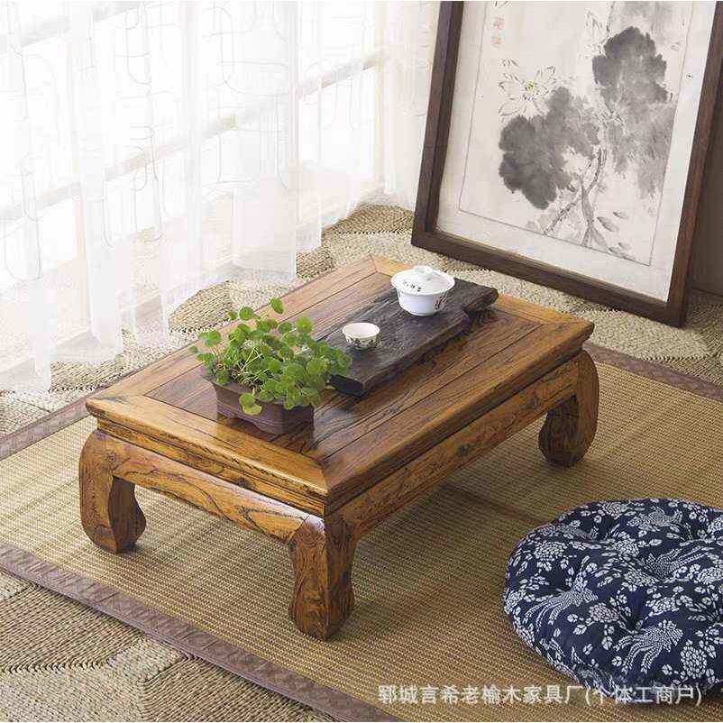 纯实木炕桌家用榆木古式中复式东饭北LVS大炕桌茶桌吃桌中榻榻米