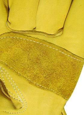 友盟-AP700高档淡黄2463色牛青皮手套抗耐磨防滑撕裂耐刺穿劳保手