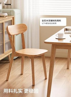 木椅用ZZH-8061子餐椅家餐桌椅实商木用简约靠背椅头复古意式餐厅
