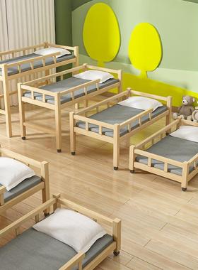 上生下13211床推拉床原木经济型午睡床幼儿园托班管小学松木层午