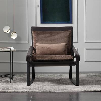 代椅简约网红25525马皮现质休闲单人沙发椅意式现代客鞍厅阳台躺
