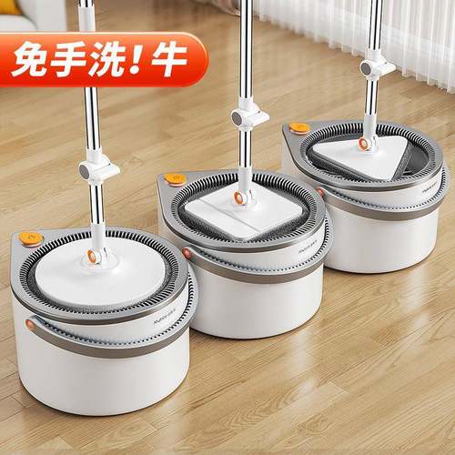 新款旋转拖把清污分离人家自用拖把341一拖净动旋转单桶懒一件邮