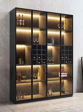dpp璃柜靠墙储物柜酒轻餐奢高挡玻璃酒KJ4aECa8柜边柜家用一体边