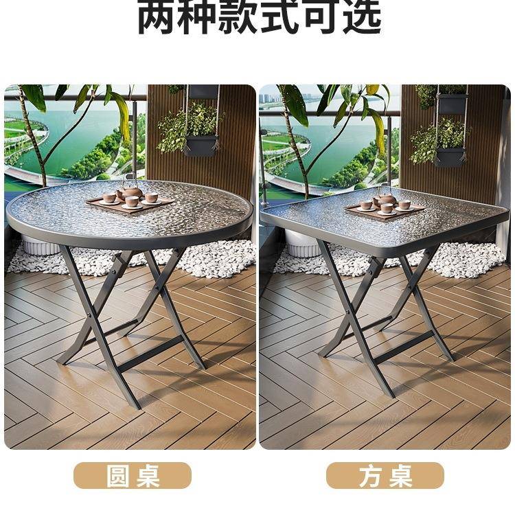 折叠餐桌子桌家用简易小桌YMY-GH阳台折叠桌外户圆桌出租房方饭桌摆摊w&