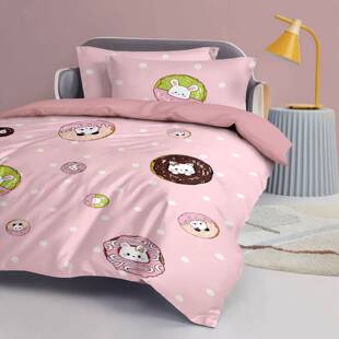 卡通甜甜圈纯棉床单被套单件儿童房宿舍女孩全棉三四件套床笠枕套