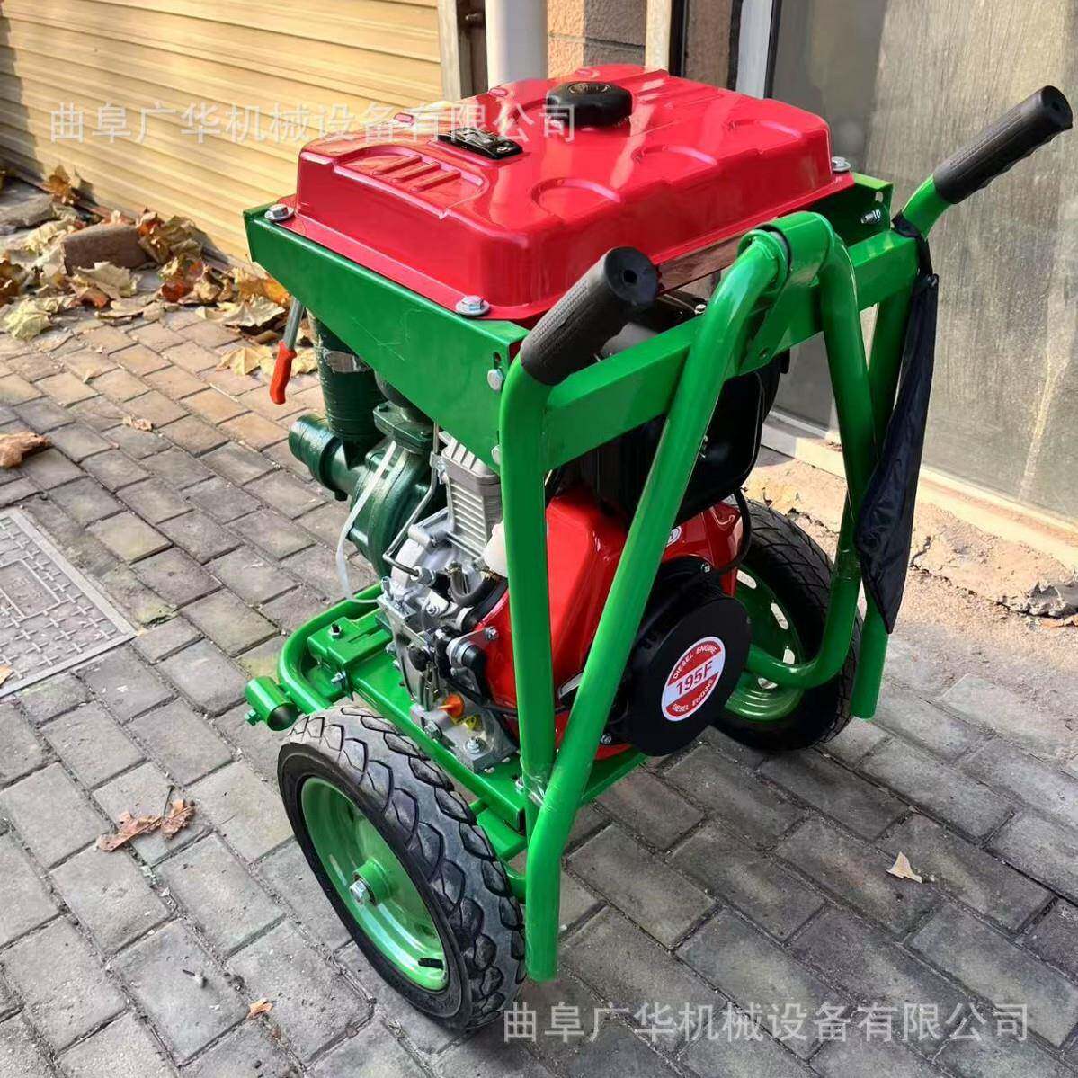 设新ZAY款推式喷灌195电启动柴机油水泵高扬程喷手灌备