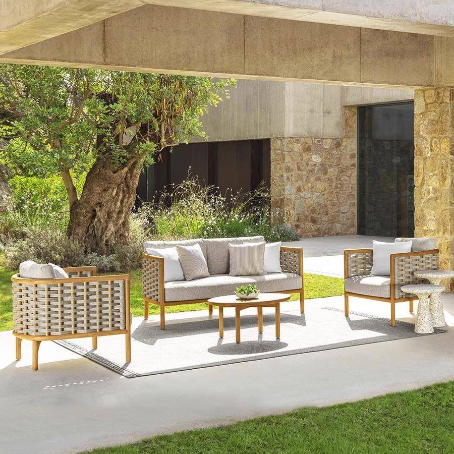 户外酒店别墅创意家具庭院沙发室外藤编桌椅花园露天实木防水防晒