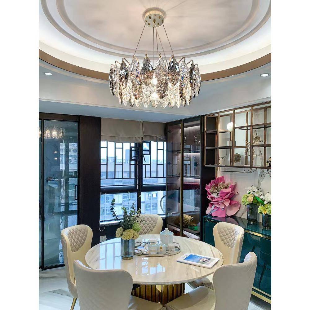 新款后现代简约客厅灯大气轻奢水晶吊灯主卧室房间个性高档餐厅灯