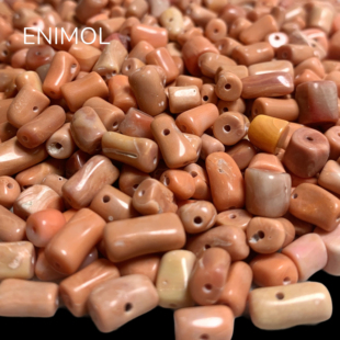 ENIMOL天然红珊瑚随形桶珠供佛碎料曼扎盘装藏供佛DIY散珠30号