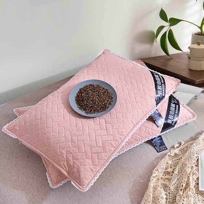 全棉柔软舒适乳胶荞麦枕芯48x74cm 护颈全荞麦壳枕芯 全荞麦枕