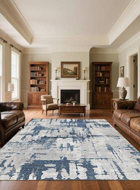 简约现代地毯奶油宅寂风圈绒TPR地毯垫轻奢高级客厅百搭卧室床边