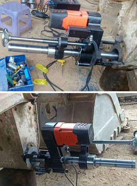 智能遥控镗焊一体机 工程维修镗孔机 Boring and welding machine