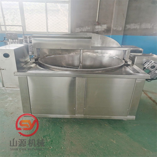 1500型麻辣小龙虾油炸锅 全自动搅拌油炸设备 小鱼仔油炸机器