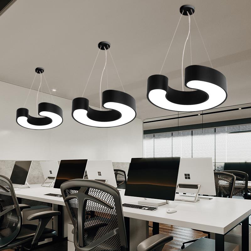 简约led吊灯造型灯办公室灯工作室写字楼超市商业商铺照明健身房