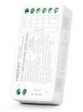 FUT037W+ 三合一 RGB RGBW RGB+CCT灯带控制器12-24V 12A