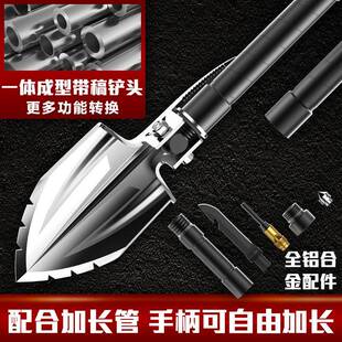生存野外铲带稿工具折叠露营工兵铲户外多功能套装铲头求生工具