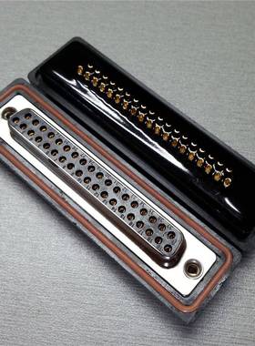 供应DB37PIN防水母头 现货两排d-sub(vga)37pin焊线母头连接器