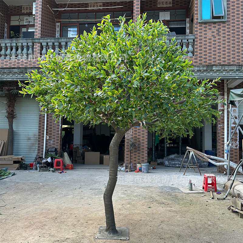 仿真月桂树大型玻璃钢仿真桂花树室内外装饰园林布置景观人造树