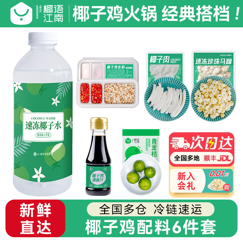 椰语江南海南椰子鸡佐料6件套