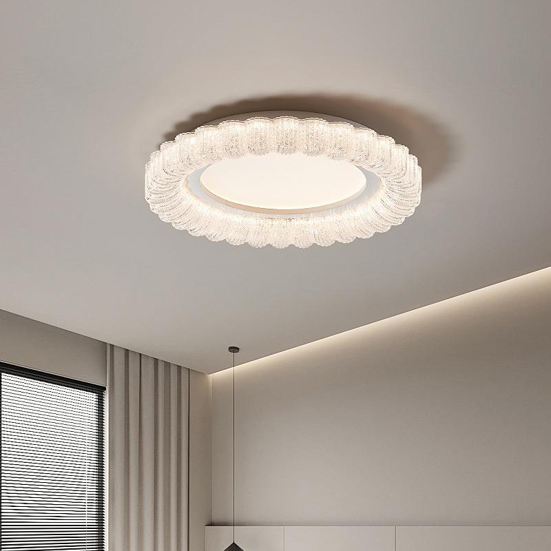 意式极简卧室吸顶灯现代简约感轻奢护眼奶油风主卧房间吸顶灯