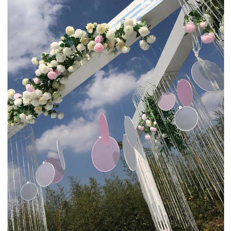 新款铁艺甜甜圈光膜装饰婚庆道具 婚礼现场布置舞台装饰路引