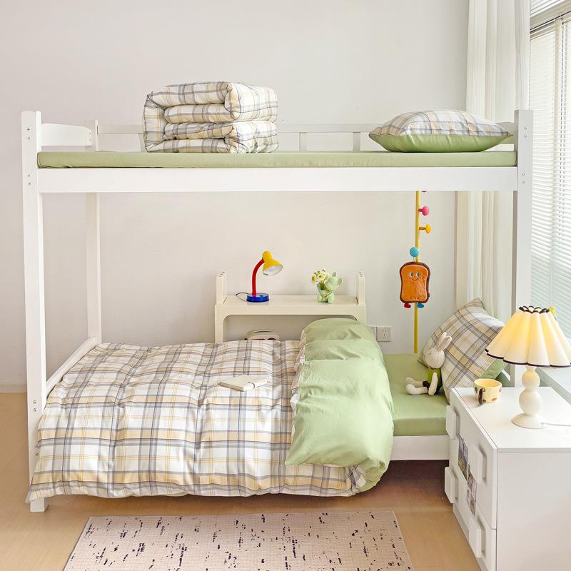 开学季学生宿舍三件套全棉套件床上用品100纯棉A类床笠单人被套