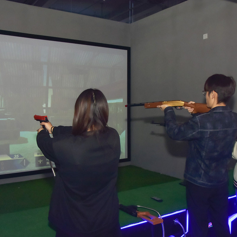 实感模拟飞碟射击体育丛林游戏机多人互动成人打枪竞技娱乐设备