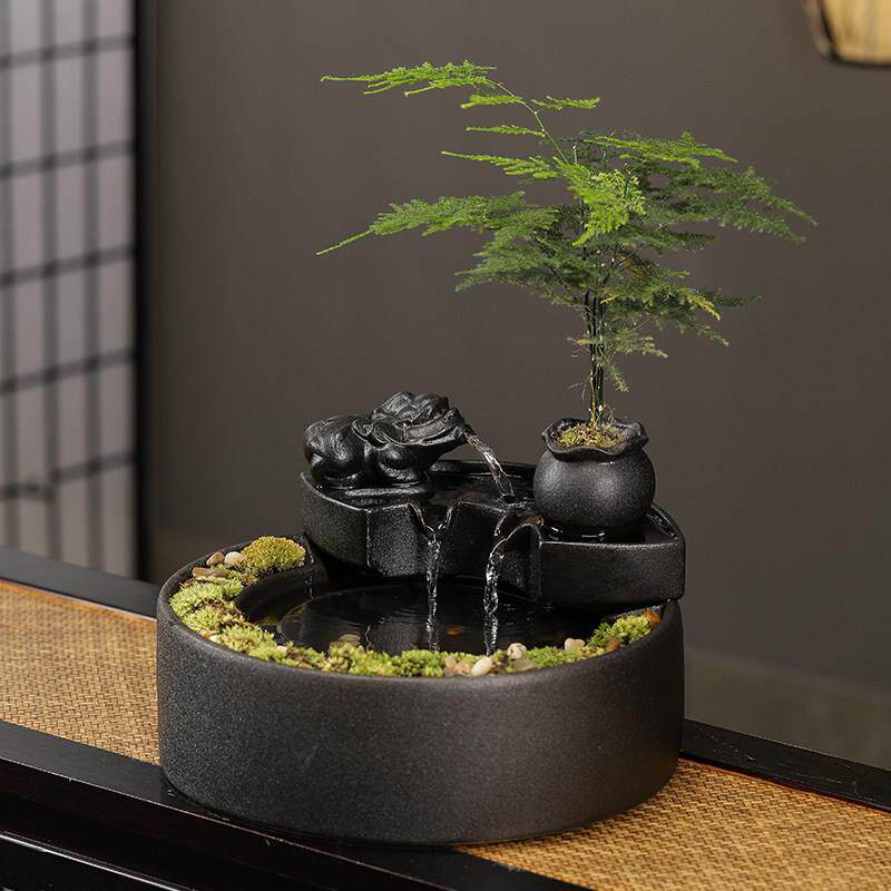 景德镇貔貅招财摆件流水喷泉循环水客厅办公室桌面茶台装饰开业乔