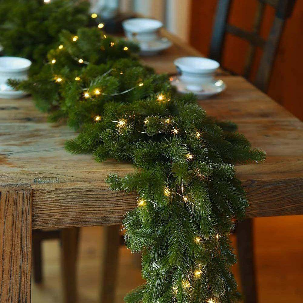 圣诞节装饰品松针柏叶松树藤条感楼梯壁挂餐桌氛围门挂,电子元器件市场,其它元器件,淘宝优惠券,粉丝福利购,淘宝优惠卷