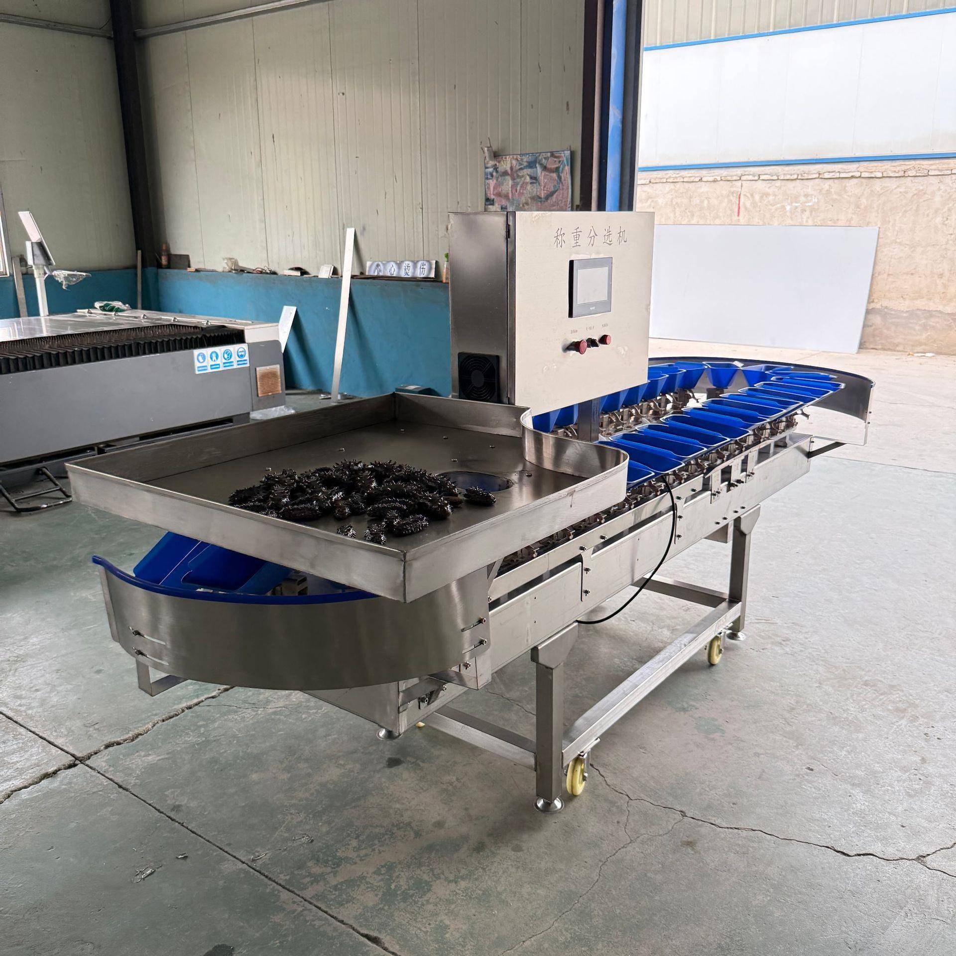 鸡爪凤爪重量分选机鸡翅中重量分选机白条鸡重量分拣机